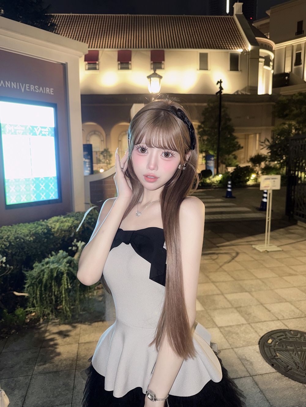 モデル：158cm（着用サイズ：FREE　着用カラー：GRY）