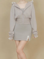 モデル：158cm（着用サイズ：FREE　着用カラー：GRY）