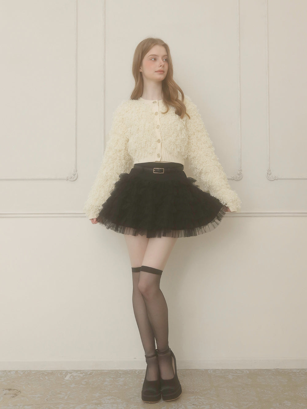 モデル：170cm（着用サイズ：FREE　着用カラー：BLK）