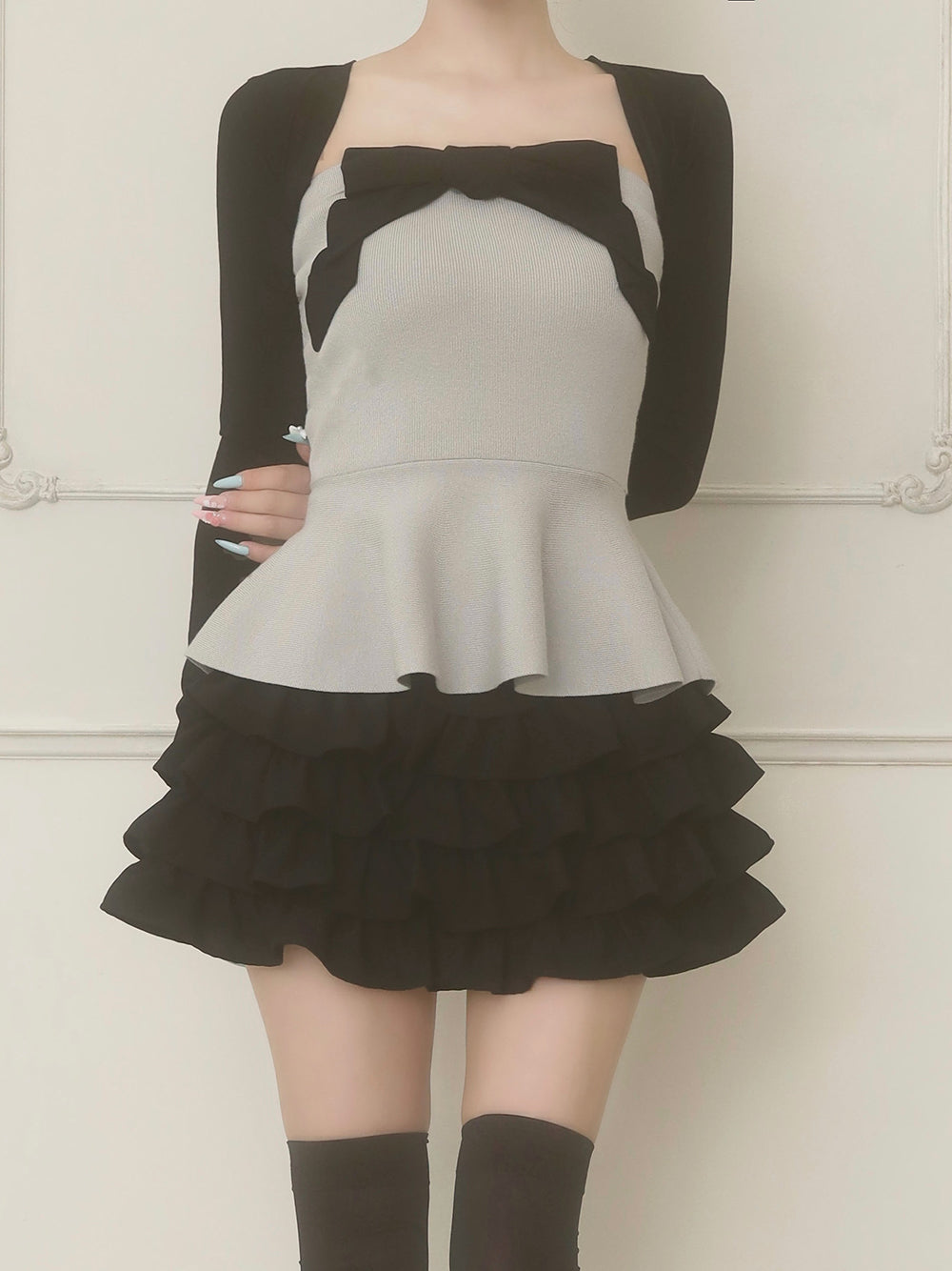モデル：158cm（着用サイズ：FREE　着用カラー：GRY）