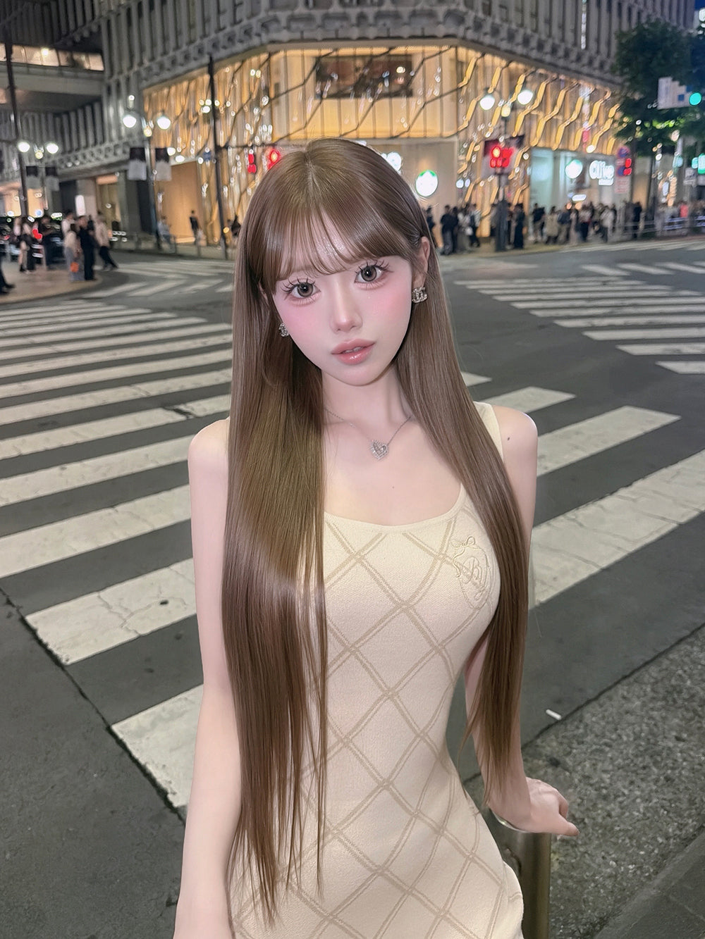 Rigmiyuロゴチェックチュールミニワンピース