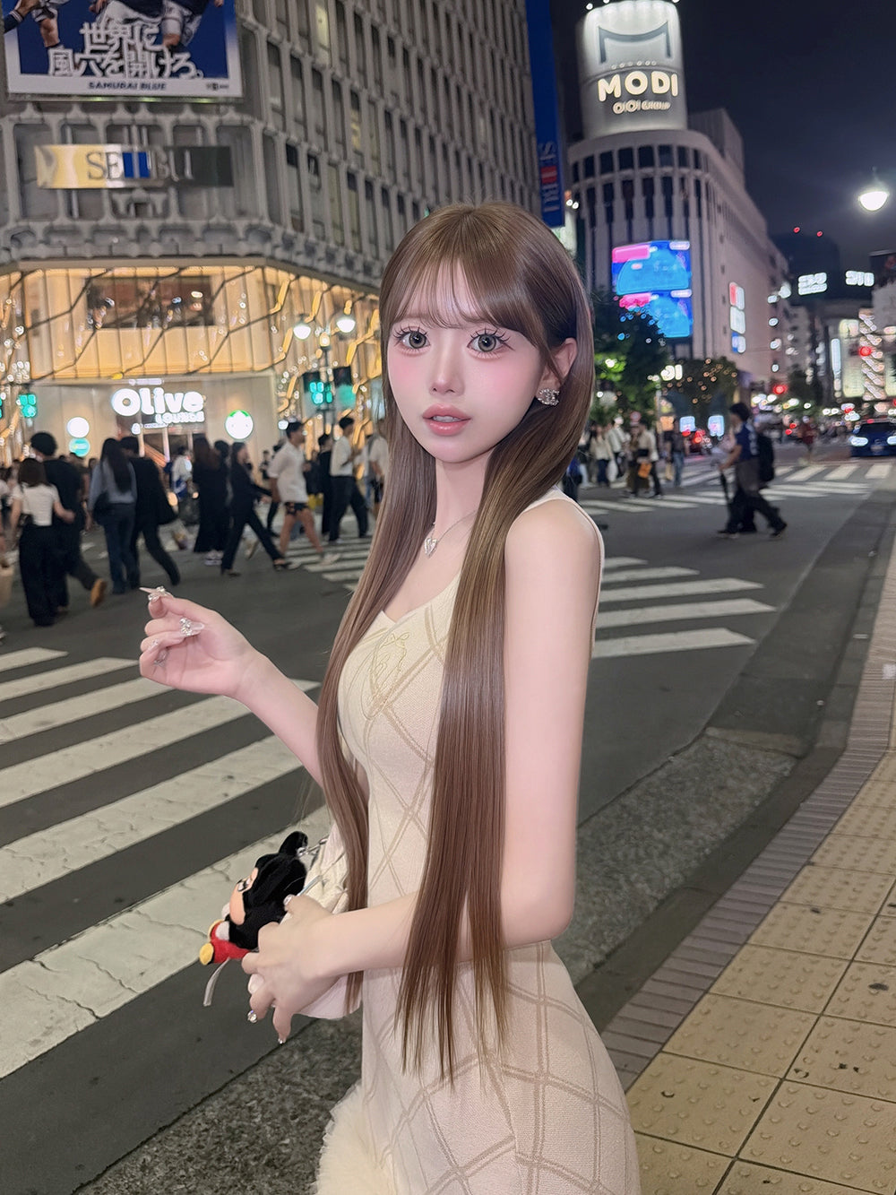 Rigmiyuロゴチェックチュールミニワンピース