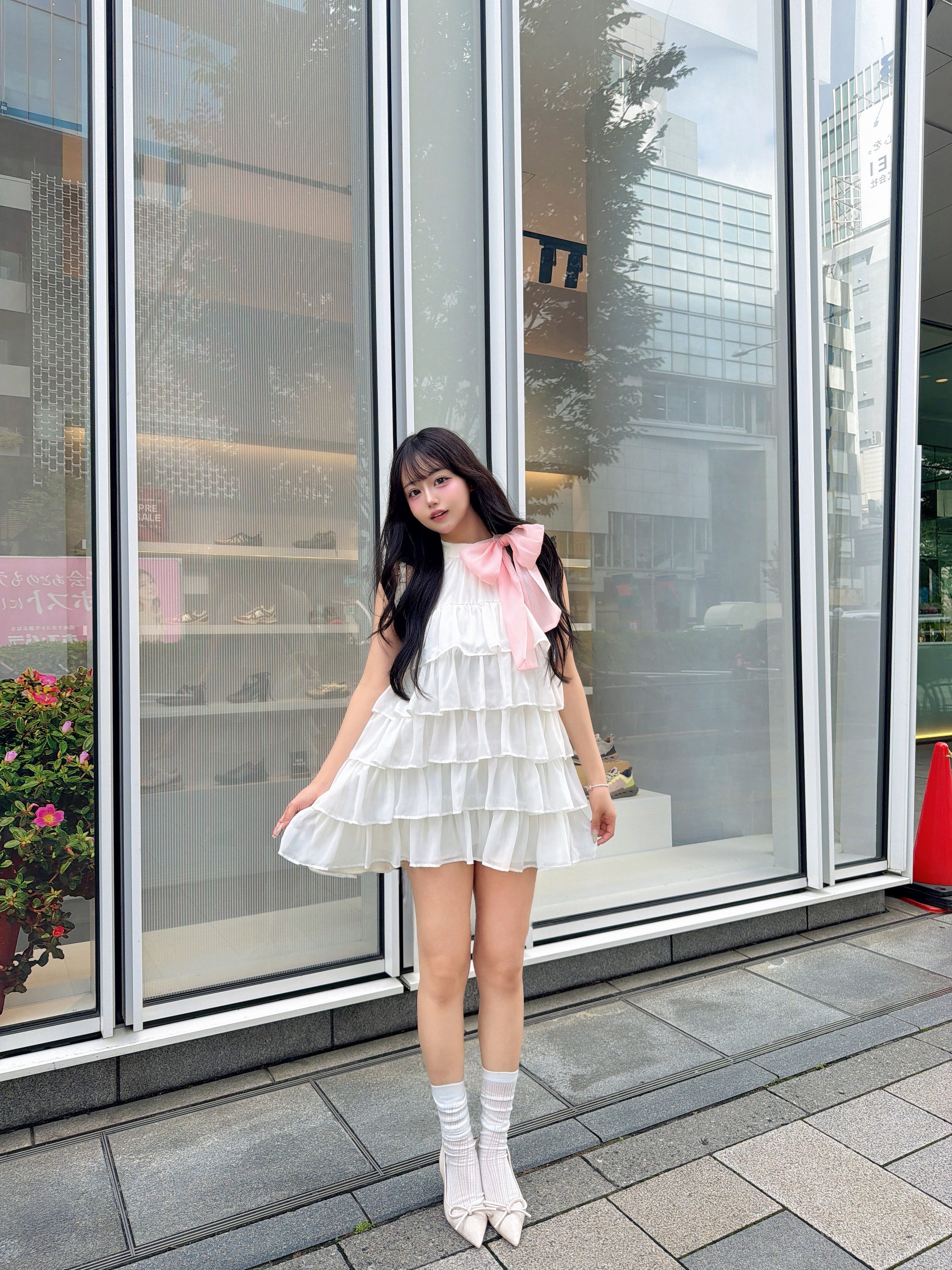モデル：164cm（着用サイズ：FREE　着用カラー：IVO）