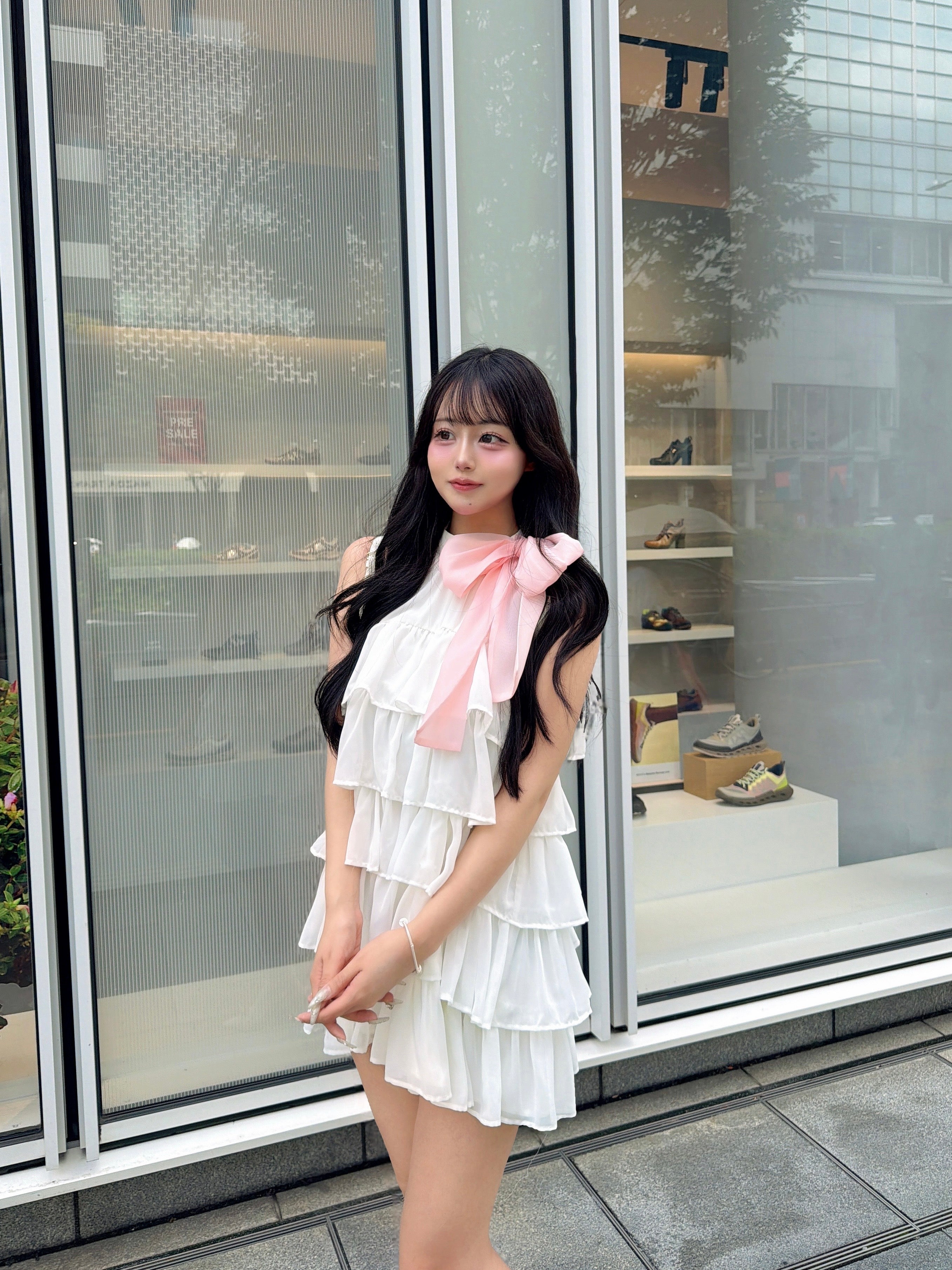 モデル：164cm（着用サイズ：FREE　着用カラー：IVO）