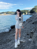 モデル：164cm（着用サイズ：FREE　着用カラー：GRY）